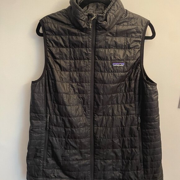 Patagonia black puffer vest, women's XL - Picture 1 of 3
